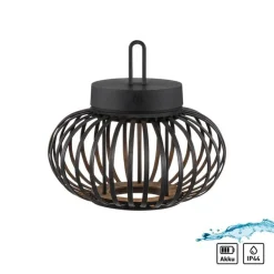 Hot Just Light LED Akku Tischleuchte dimmbar 22 cm IP44 2 W Schwarz