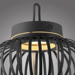 Hot Just Light LED Akku Tischleuchte dimmbar 22 cm IP44 2 W Schwarz