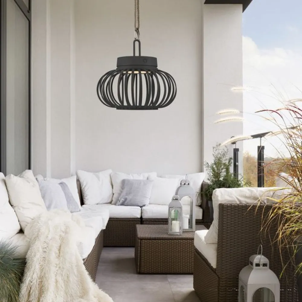 Hot Just Light LED Akku Tischleuchte dimmbar 22 cm IP44 2 W Schwarz