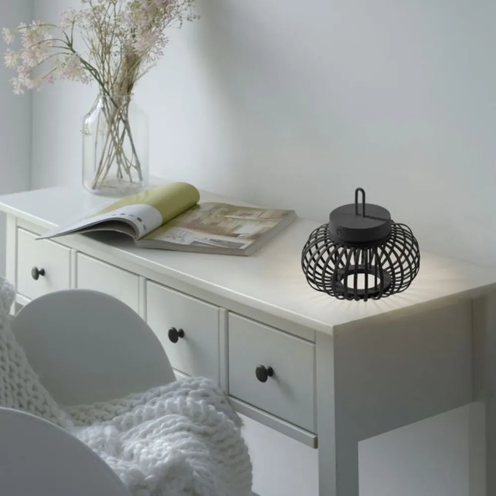 Hot Just Light LED Akku Tischleuchte dimmbar 22 cm IP44 2 W Schwarz