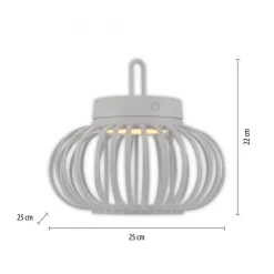 Outlet Just Light LED Akku Tischleuchte Dimmer Touch 22 cm IP44 2 W Weiß
