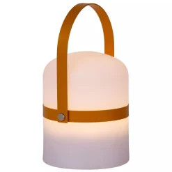 LED Akku Tischleuchte dimmbar Braun IP44 18,5 cm 3000 K