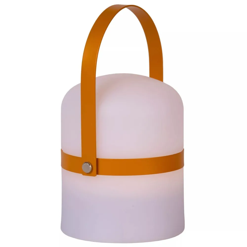 LED Akku Tischleuchte dimmbar Braun IP44 18,5 cm 3000 K