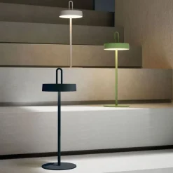 Just Light LED Akku Tischleuchte Greige Dimmer Touch IP44 47,2 cm* Schlafzimmer Lampen|Tischlampen