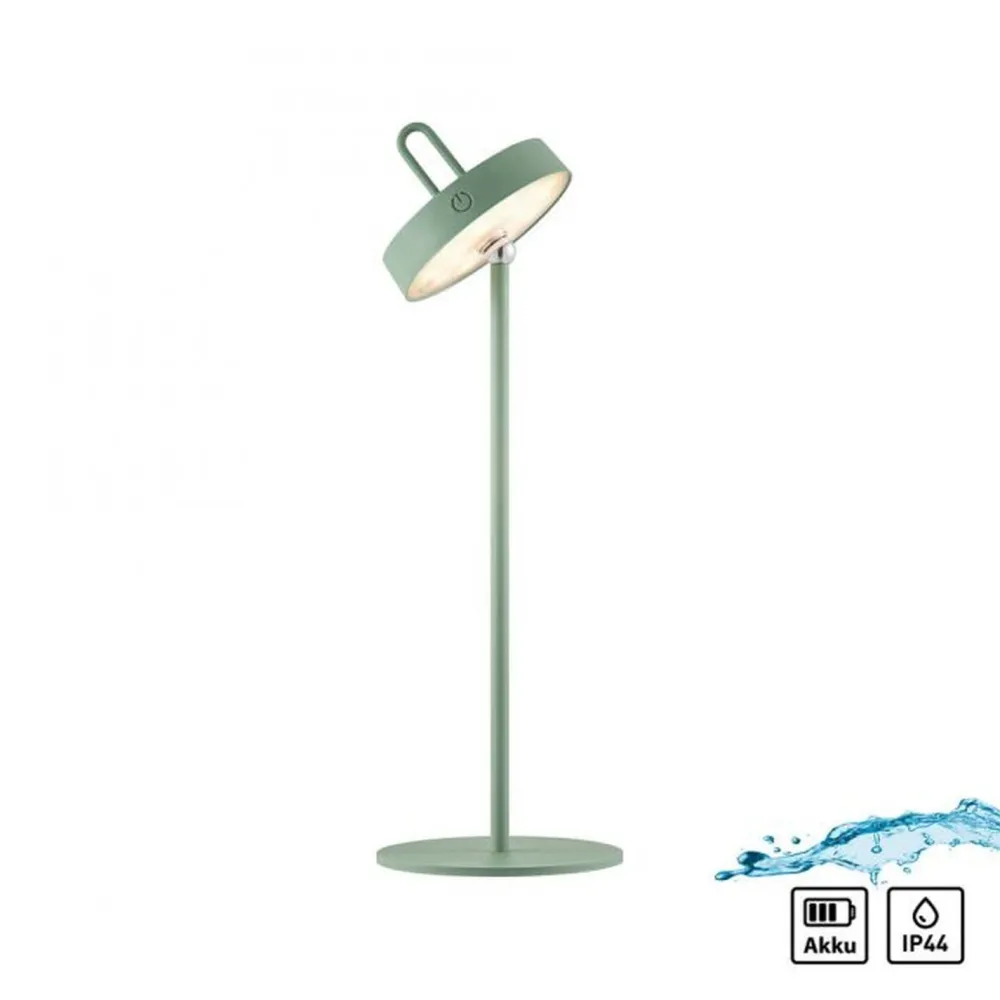 Outlet Just Light LED Akku Tischleuchte Grün Dimmer Touch IP44 47,2 cm