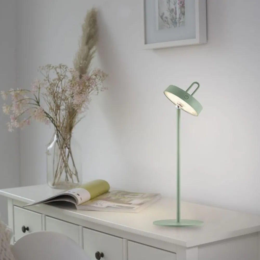 Outlet Just Light LED Akku Tischleuchte Grün Dimmer Touch IP44 47,2 cm