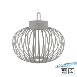 Just Light LED Akku Tischleuchte IP44 Schwarz dimmbar Touch 33 cm* Schlafzimmer Lampen|Metall Lampen