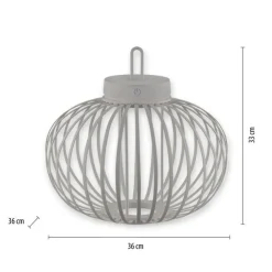 Just Light LED Akku Tischleuchte IP44 Schwarz dimmbar Touch 33 cm* Schlafzimmer Lampen|Metall Lampen