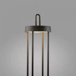 Just Light LED Akku Tischleuchte Metall dimmbar IP44 2 W Schwarz