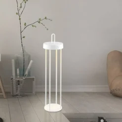 Just Light LED Akku Tischleuchte Metall dimmbar IP44 2700 K Weiß* Led Lampen|Schlafzimmer Lampen