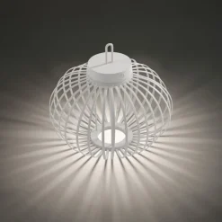 Just Light LED Akku Tischleuchte Weiß Dimmer Touch 33 cm IP44 2 W* Schlafzimmer Lampen|Metall Lampen