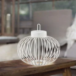 Just Light LED Akku Tischleuchte Weiß Dimmer Touch 33 cm IP44 2 W* Schlafzimmer Lampen|Metall Lampen