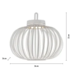 Just Light LED Akku Tischleuchte Weiß Dimmer Touch 33 cm IP44 2 W* Schlafzimmer Lampen|Metall Lampen