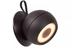 LED Akku Wandspot flexibel Schwarz H:11 cm IP54 3000 K* Kugellampen|Led Außenleuchten