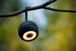 LED Akku Wandspot flexibel Schwarz H:11 cm IP54 3000 K* Kugellampen|Led Außenleuchten