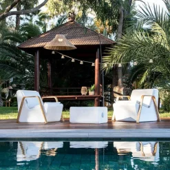 Newgarden LED Außenlampe Akku 155 cm 2-in-1 IP54 Seegras Metall* Metall Lampen|Wegeleuchten