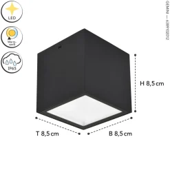 Sale Eco-Light LED Außenlampe Aluminium Anthrazit 3000 K IP54 B:8,5 cm