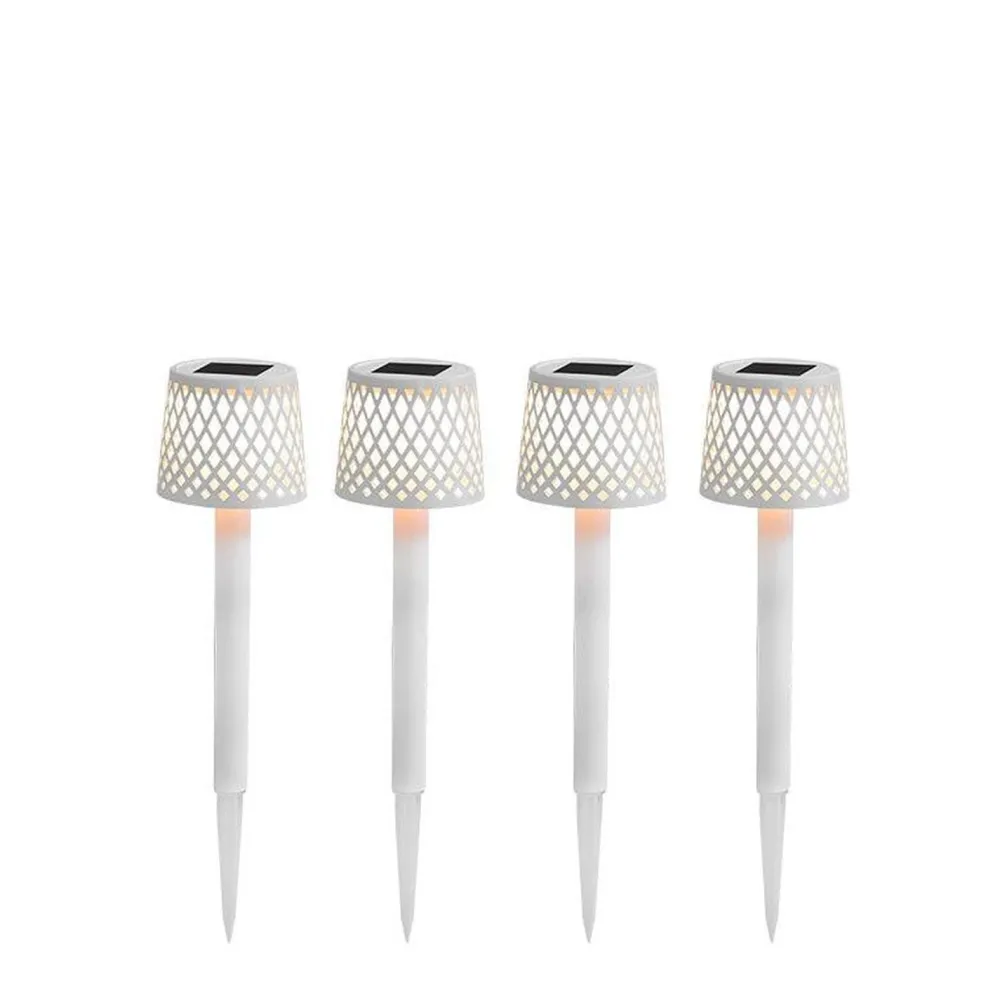 Online Newgarden LED Außenlampe Erdspieß 4er Set Weiß Solar H: 39 cm