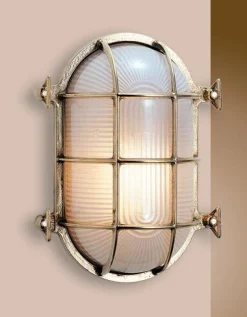 Laura Suardi LED Außenlampe Messing wetterfest IP54 Maritim Haus* Außenleuchten Antik|Außenleuchten Messing