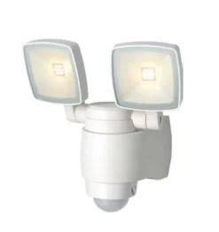 Best Harms Import LED Außenlampe mit Bewegungsmelder Weiß IP44 AMINA