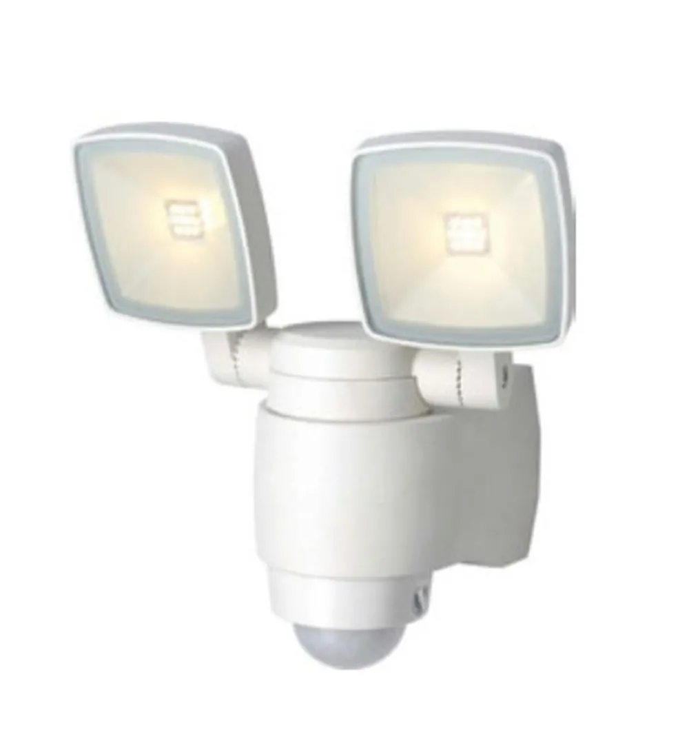 Best Harms Import LED Außenlampe mit Bewegungsmelder Weiß IP44 AMINA