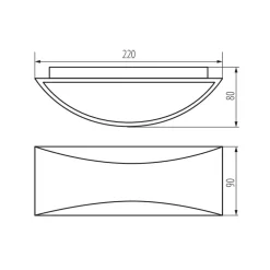 Kanlux LED Außenlampe Up Down Weiß IP54 Aluminium Eingang* Moderne Lampen|Led Außenleuchten