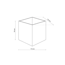Clearance TK Lighting LED Außenlampe Wand Schwarz Metall IP54 3000 K Würfel