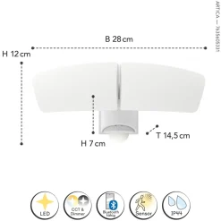 Eco-Light LED Außenleuchte Bewegungsmelder IP44 B:28 cm dimmbar* Led Außenleuchten|Moderne Außenleuchten