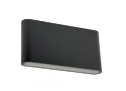 Outlet SU-MA LED Außenleuchte flach Schwarz IP54 Up Down 3000K