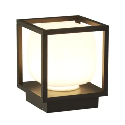 Searchlight LED Außenleuchte IP54 Schwarz Weiß 15 cm 3000 K klein* Metall Lampen|Kugellampen