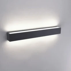 New Paul Neuhaus LED Außenleuchte Wand Aluminium B:50 cm IP65 Up & Down