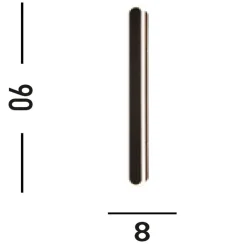 Searchlight LED Außenleuchte Wand Schwarz Metall 18 W IP65 H:90 cm