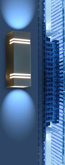 Eco-Light LED Außenleuchte Wand Up Down Edelstahl IP54 3000 K* Metall Lampen|Led Außenleuchten