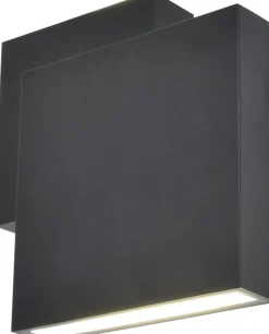 Eco-Light LED Außenleuchte Wand Up Down IP44 B:19,5 cm Schwarz