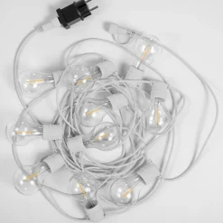 Newgarden LED Außenlichterkette 10x E27 IP44 Weiß 2700 K 5 m lang* Außenlichterketten|Dekolampen Außen