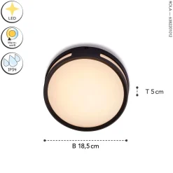 Sale Eco-Light LED Außenwandlampe Aluminium rund Ø18,3 cm IP54 3000 K