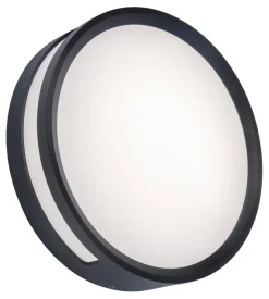 Eco-Light LED Außenwandlampe Anthrazit Ø18,3 cm rund IP54 3000 K* Metall Lampen|Led Außenleuchten