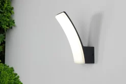 Outlet Eco-Light LED Außenwandlampe blendarm H:20,4 cm IP44 Anthrazit