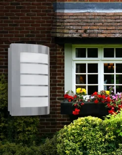 Sale Eco-Light LED Außenwandlampe Edelstahl IP44 H:21,6 cm 850 lm 8 W