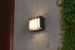 Best Eco-Light LED Außenwandlampe Schwarz 3000 K IP54 dekorativ Modern