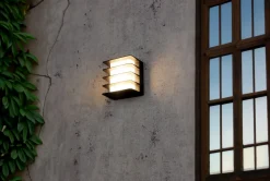 Best Eco-Light LED Außenwandlampe Schwarz 3000 K IP54 dekorativ Modern