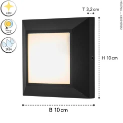 Hot Eco-Light LED Außenwandleuchte Aluminium IP54 4 W 3000 K Schwarz