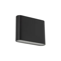 TK Lighting LED Außenwandleuchte Aluminium Schwarz IP54 Up Down