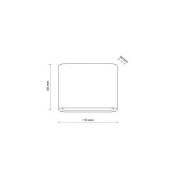 TK Lighting LED Außenwandleuchte Aluminium Schwarz IP54 Up Down
