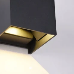 Online Maytoni LED Außenwandleuchte Metall Up Down IP54 Schwarz 400 lm