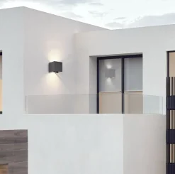 Online Maytoni LED Außenwandleuchte Metall Up Down IP54 Schwarz 400 lm