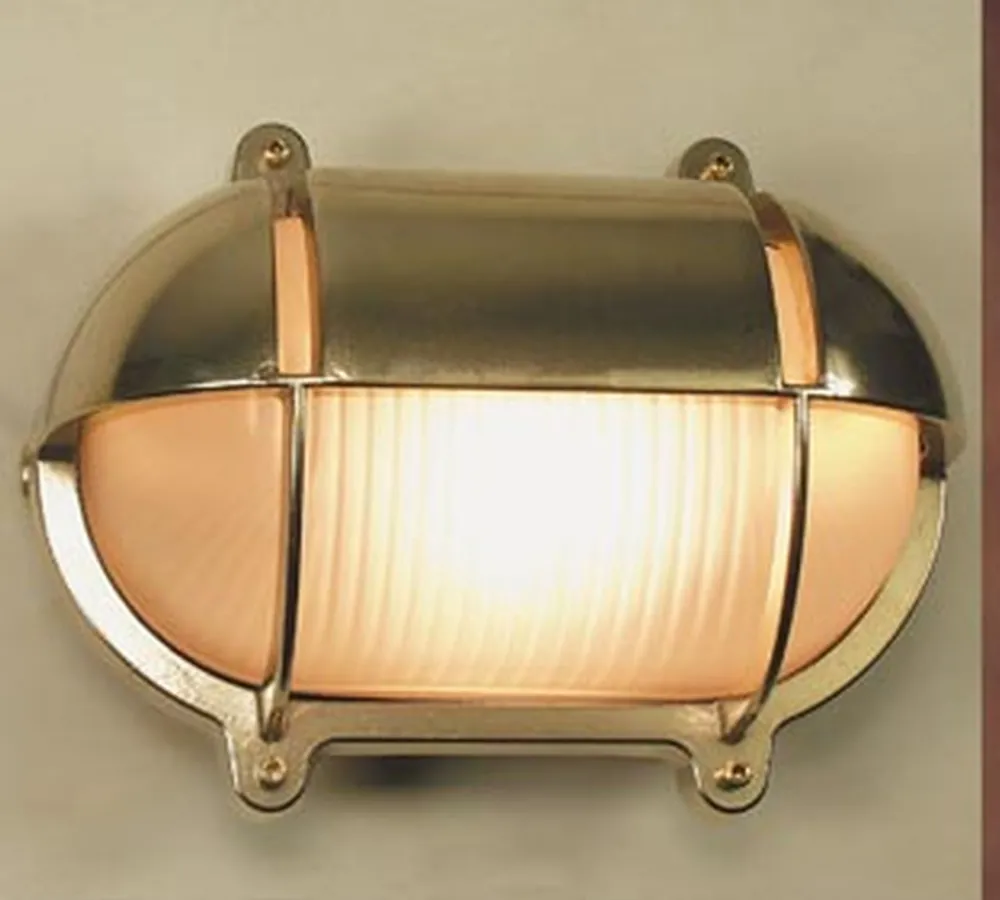 Laura Suardi LED Außenwandleuchte Schiffslampe Messing Glas IP54* Außenwandleuchten|Lampen Aus Aller Welt