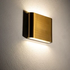 Nowodvorski LED Außenwandleuchte Up Down Aluminium IP54 in Messing* Metall Lampen|Led Außenleuchten