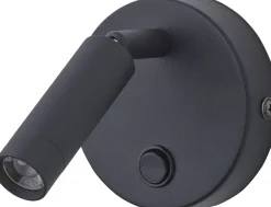 TK Lighting LED Aufbaustrahler rund Schwarz Leselicht Bett* Moderne Lampen|Küchenlampen