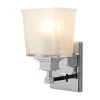 Elstead LED Badezimmer Lampe IP44 Chrom Weiß Glas Schirm* Designerlampen|Wandleuchten